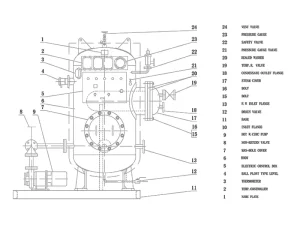 Marine Steam Heated Calorifier Drawing