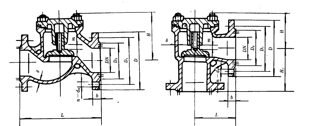 GBT 589 Marine Bronze Check Valve Drawing