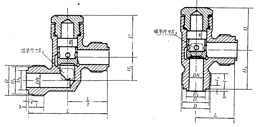 GBT 597 High Pressure Bronze Check Valve Drawing